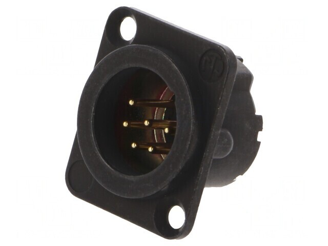 Conector XLR Soclu Tată 6 PIN Negru