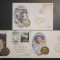 3 monede de 1 Crown de argint .925 (dintre care una placata cu aur .999)