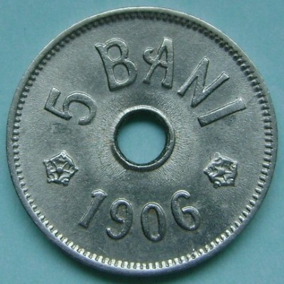 ROMANIA, 5 BANI 1906 J_UNC * cod 122 foto