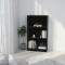 vidaXL Bibliotecă cu 3 rafturi, negru, 60 x 24 x 108 cm, PAL