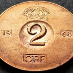 Moneda 2 ORE - SUEDIA, anul 1968 *cod 4754 A = excelenta