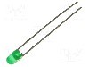 Dioda LED, 3mm, verde, 6,3...15mcd, 20mA, 2,4...3V, VISHAY - TLHG4405