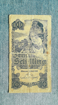 10 Schilling 1945 Austria / 9 mai foto