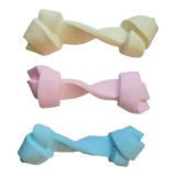 Set 3 jucarii de mestecat pentru caini, multicolore, in forma de Os