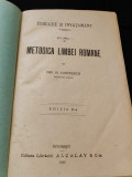 Metodica Limbei Romane, Gh. Costescu, Bucuresti 1920, Alta editura