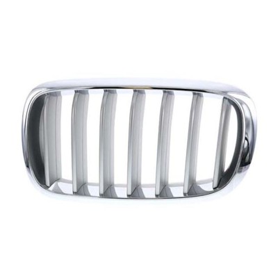 Grila radiator, masca fata Bmw X3 (F25), 11.2010-05.2018, parte montare partea stanga, crom/silver foto