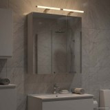 vidaXL Dulap cu oglindă pentru baie cu raft Alb 60 x 14,5 x 70 cm 889063