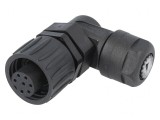 Conector circular cu 7 pini mamă argintat pentru cablu