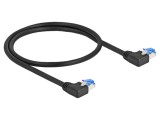 Patch cord S/FTP Cat 6a, 0,5 m, LSZH, negru, 26AWG