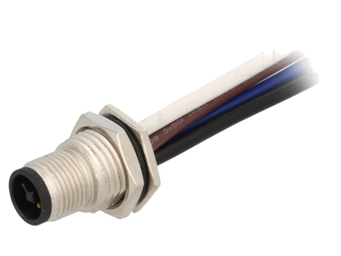 Conector M12 tată IP67, 4 pini