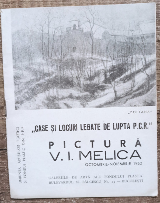 Catalog expozitie de pictura V.I. Melica 1962