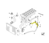 Furtun radiator Bmw Seria 3 E46 192006, Seria 5 E39 192003, Seria 7 E38 192001, Z3 E36/7/8 192003, Z4 E85/86 202009, plastic, RapidAuto 2022PW-3