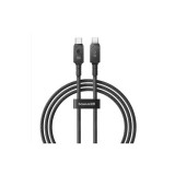 CABLU alimentare si date Baseus Unbreakable, Fast Charging Data Cable pt. smartphone, USB Type-C la USB Type-C 100W,2m,braided aliaj zinc,alb &quot;P103558