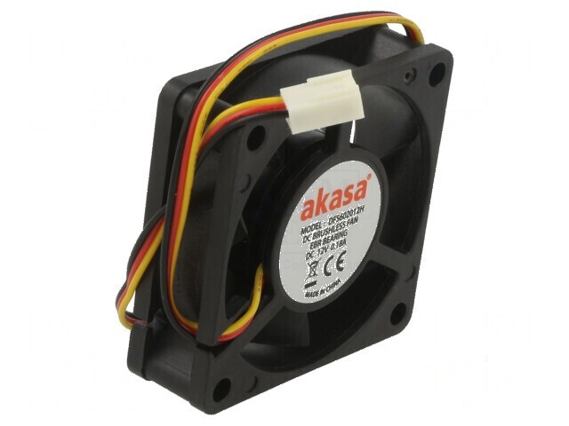 Ventilator DC axial 12V 60x60x15mm 36,5dBA EBR 3,67mmH2O