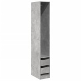Cumpara ieftin Sifonier, gri beton, 30x50x200 cm, lemn prelucrat