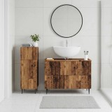 Cumpara ieftin Set de dulapuri pentru baie, 2 piese ZWOLLE Lemn vechi