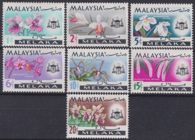 Melaka(Malaysia) 1965 - Flori, orhidee, serie neuzata foto