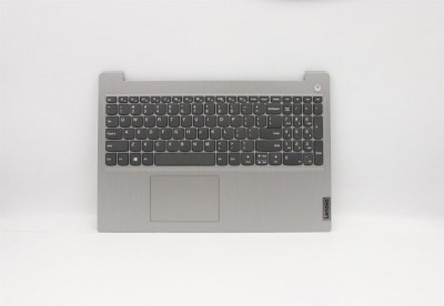 Carcasa superioara cu tastatura palmrest Laptop, Lenovo, IdeaPad 3 15ADA05 Type 81W1, argintie, layout US foto
