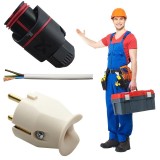 PACHET MUFA POMPA GRUNDFOS ALIMENTARE ELECTRICA COMPLET CU CABLU SI STECHER