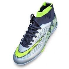 Ghete de fotbal Sky Wing 9838, cu glezna cusute in varf, pentru teren sintetic culoare argintiu 44