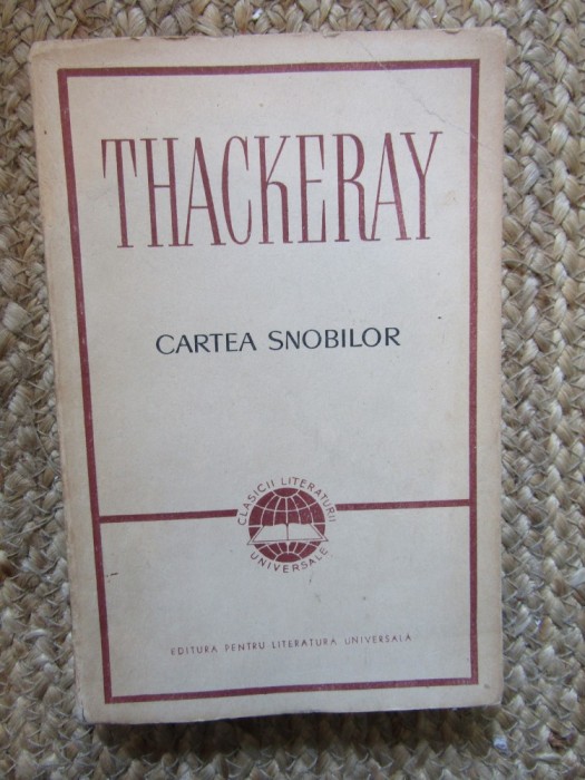 CARTEA SNOBILOR-THACKERAY