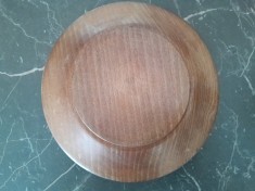 Scrumiera sculptata lemn sticla decor vechi veche vintage