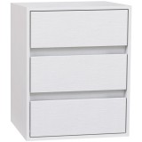 HOMCOM Comodă Modernă pentru Dormitor cu 3 Sertare, 40x30x50,5 cm, Alb | Aosom Romania