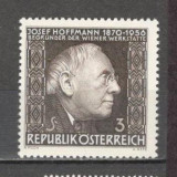Austria.1966 10 ani moarte J.Hoffmann-arhitect MA.628, Nestampilat