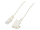 Cablu RJ45 Goobay 10m Alb Mufă F TAE Telefon 60672