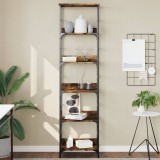 VidaXL Bibliotecă, stejar fumuriu, 50x33x188,5 cm, lemn prelucrat