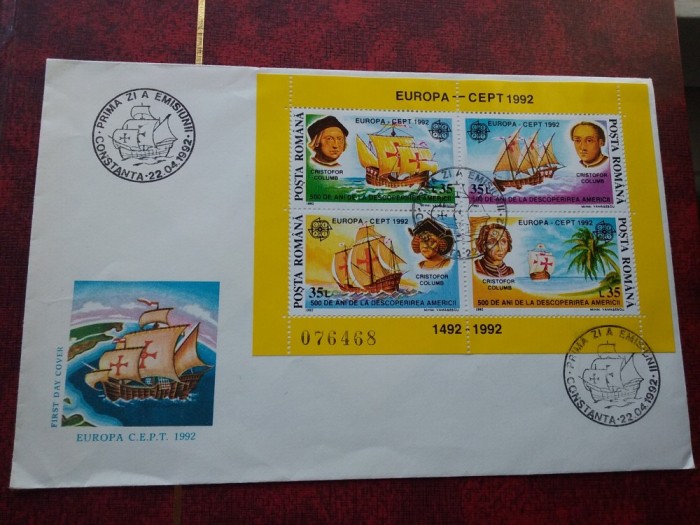 1992-EUROPA CEPT Columb-FDC
