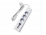 Prelungitor electric Well 3 prize 3m + 3x USB-A 1x USB type C cu intrerupator cablu 3x1.5mm2 EXTS-3S3M-USBC4-WL