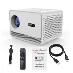 Videoproiector Smart Portabil, 200ANSI lumeni, Android 12, Dual Wi-Fi