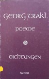 Poeme Georg Trakl - Editie Bilingva Germana-Romana, Paideia 1991, Carte Poezie, 156 pagini