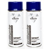 Cumpara ieftin Pachet 2 x Vopsea Spray Brilliante Albastru Marin Ral 5002 400 ml