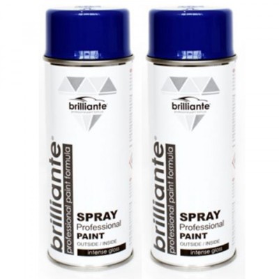 Pachet 2 x Vopsea Spray Brilliante Albastru Marin Ral 5002 400 ml foto