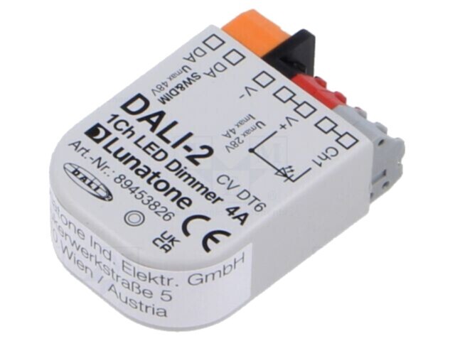 Alimentator Pulsatoriu LED Lunatone DALI 1CH 12-28V 4A IP20 40x28x14mm