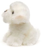 Caine de plush Bichon alb Maltez de jucarie 18cm