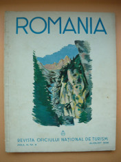 ROMANIA - REVISTA OFICIULUI NATIONAL DE TURISM - an III, nr 8, august 1938 foto