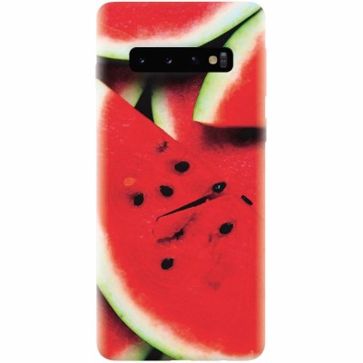 Husa silicon pentru Samsung Galaxy S10 Plus, S Of Watermelon Slice foto