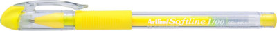 Pix Cu Gel Artline Softline 1700, Rubber Grip, Varf 0.7mm - Galben Fluorescent foto