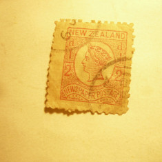 Timbru Noua Zeelanda 1873 Regina Victoria 1/2p stampilat