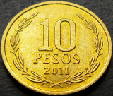 Moneda 10 PESOS - CHILE, anul 2011 *cod 828 A = UNC, America Centrala si de Sud