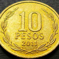 Moneda 10 PESOS - CHILE, anul 2011 *cod 828 A = UNC