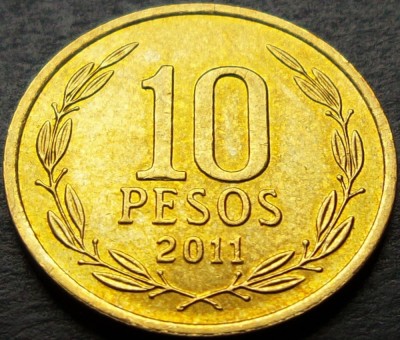 Moneda 10 PESOS - CHILE, anul 2011 *cod 828 A = UNC foto