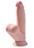 Dildo Realistic King Cock 3D Tripla Densitate Fanta Flesh Swinging Balls 21.5 cm, Pipedream