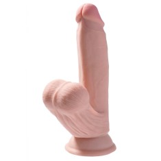 Dildo Realistic King Cock 3D Tripla Densitate Fanta Flesh Swinging Balls 21.5 cm