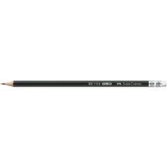 Creion grafit Faber Castell HB, cu gumă