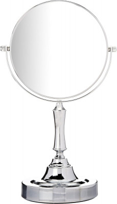 Oglindă de cosmetică Sler, cromată, de 6 inchi, pivotantă pe două fețe, cu mărir foto