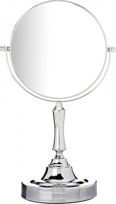 Oglindă de cosmetică Sler, cromată, de 6 inchi, pivotantă pe două fețe, cu mărir